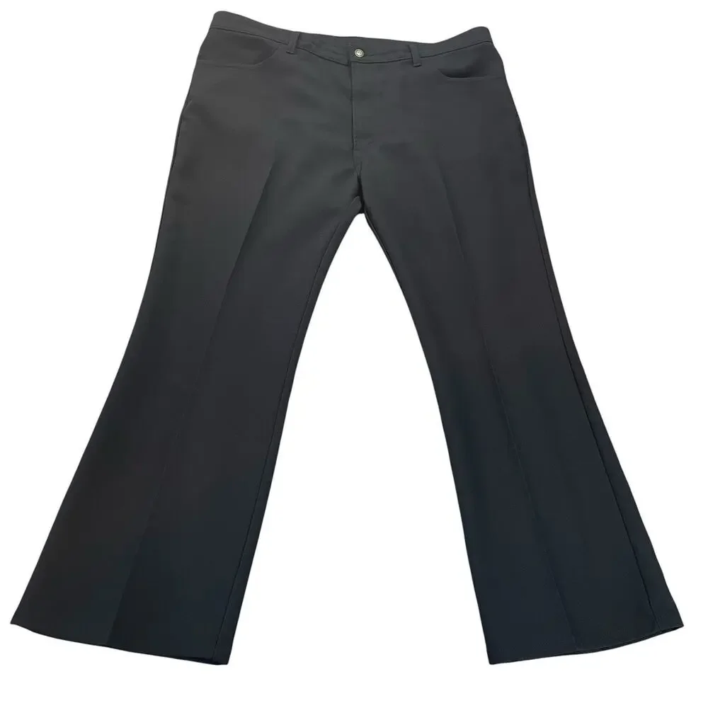Levi's 517 Bootcut Pants Mens 42x30 Navy Vintage Polyester Western Dress Pants